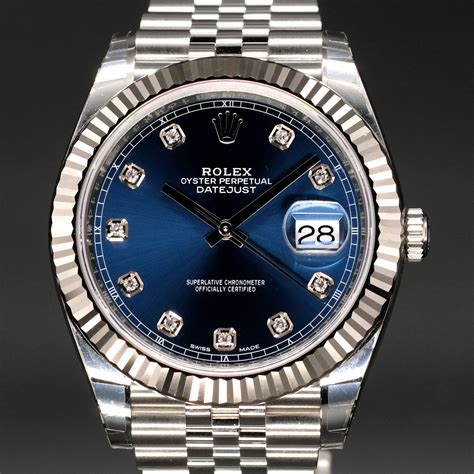 silver blue rolex|rolex datejust 41 price.